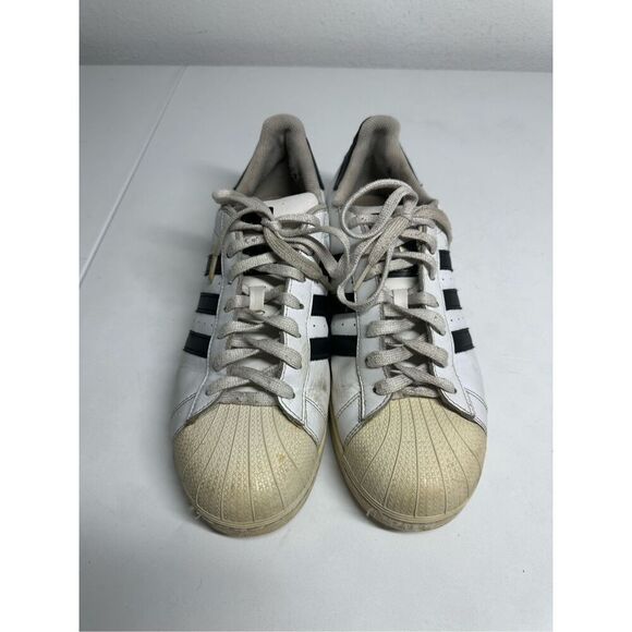 Adidas Original Superstar Hard Shell Toe White Black Gold Mens 9,5 - Picture 4 of 13